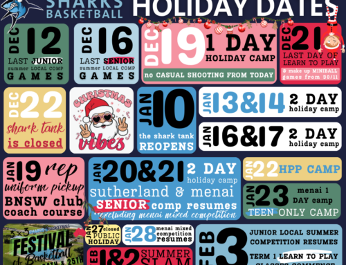 SHARKS HOLIDAY DATES 2024/25